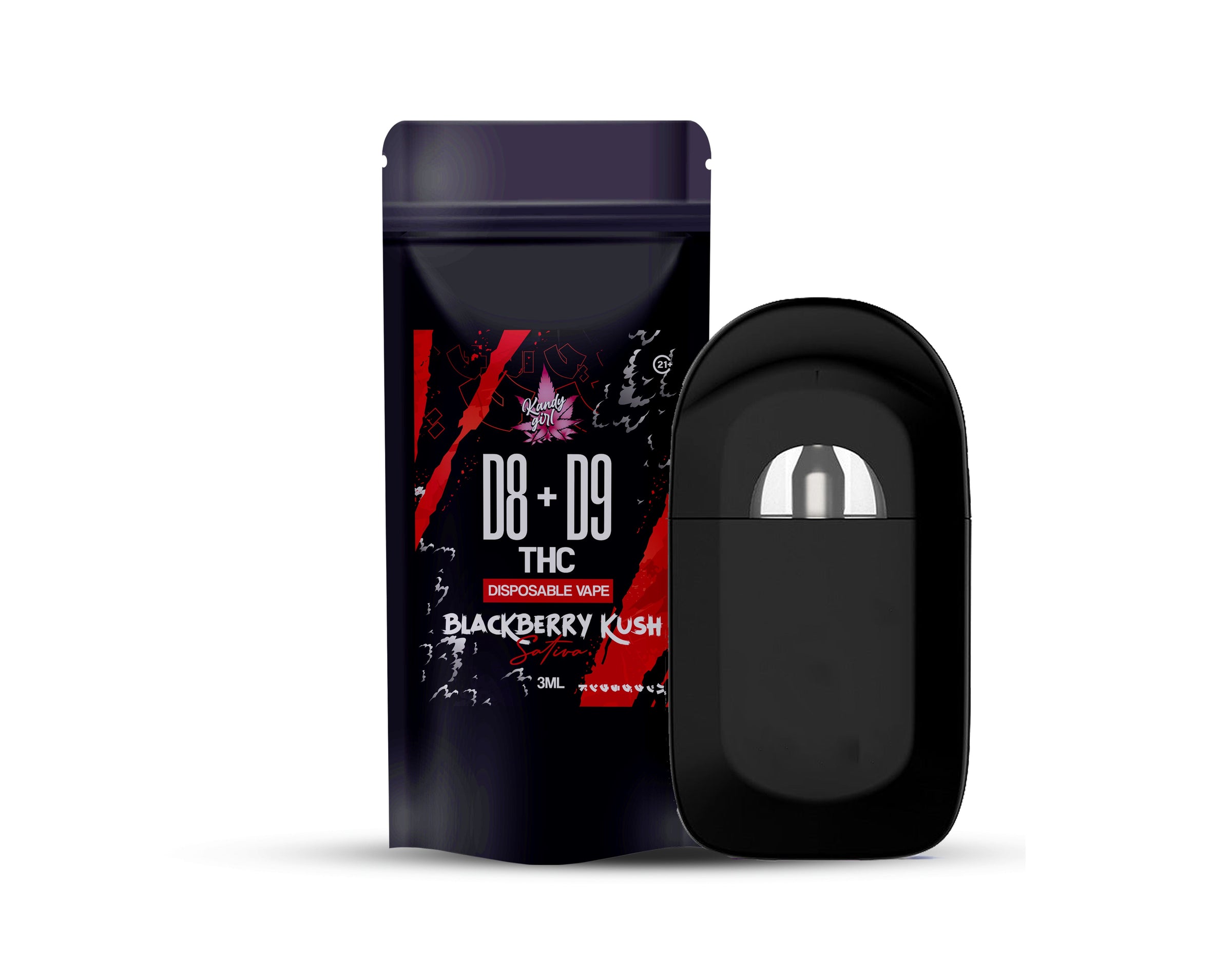 3ML DISPOSABLE VAPES D8 + D9 – BLACKBERRY KUSH