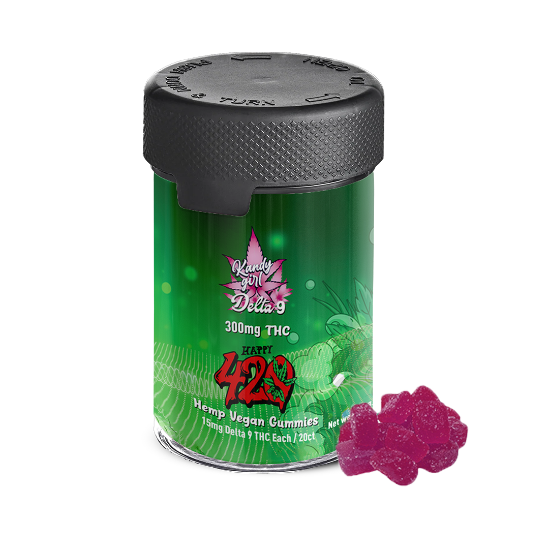 Delta 9 THC Gummies Vegan 420 EDITION MIXED BERRY FLAVOR 300mg