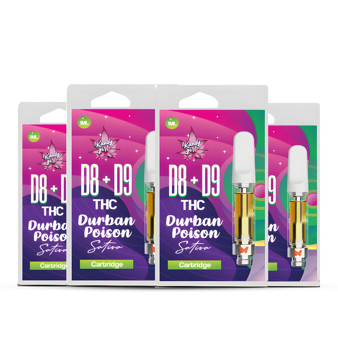 1ml vape carts d8 + d9 Durban Poison 4 pack SATIVA