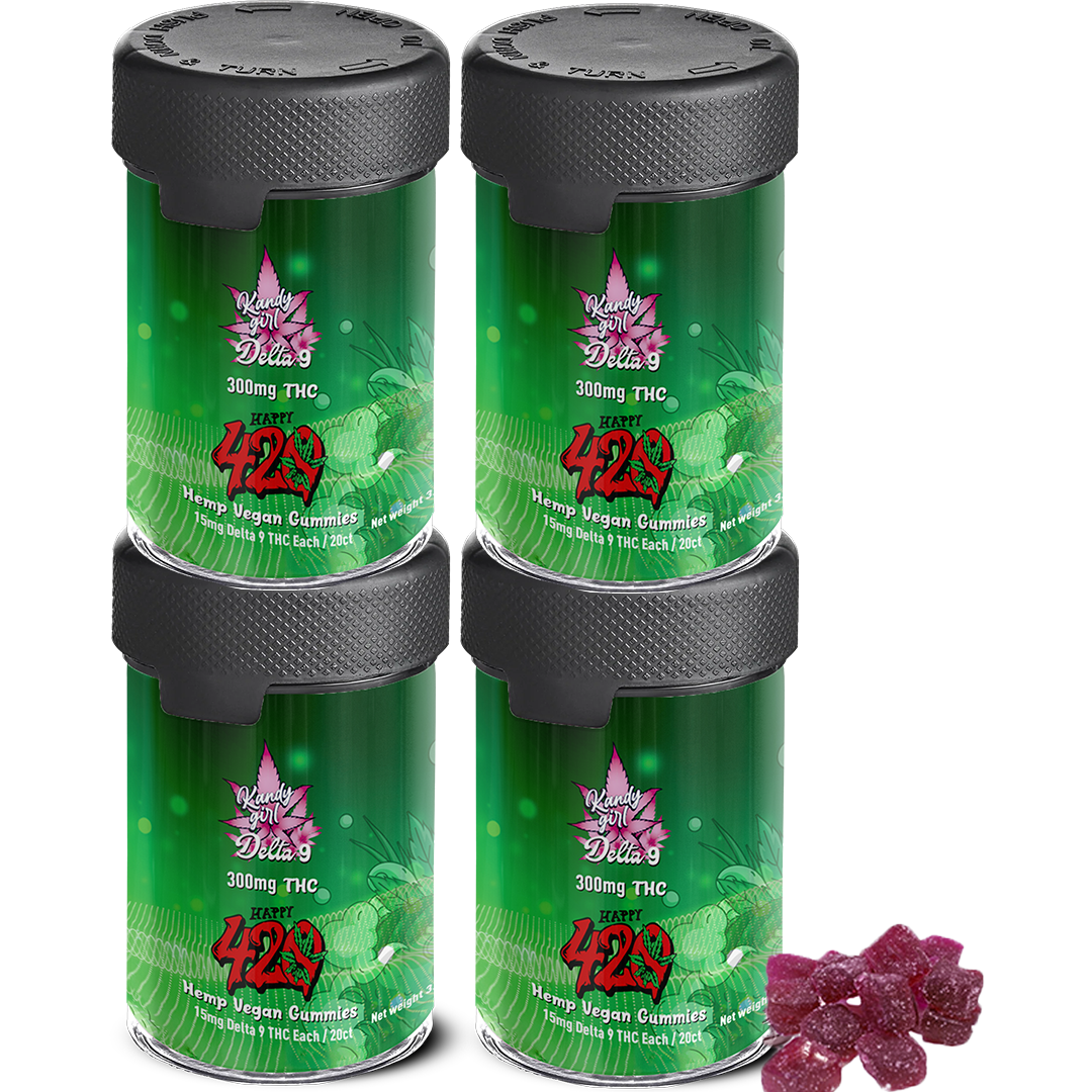 Delta 9 THC Gummies Vegan 420 EDITION MIXED BERRY FLAVOR - 1200MG