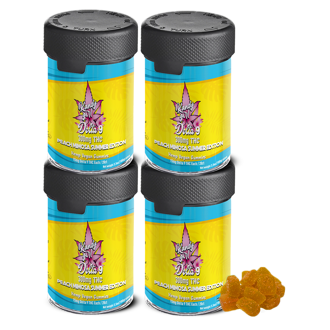 Delta 9 THC SUMMER EDITION PEACH MIMOSA Gummies - 1200 MG