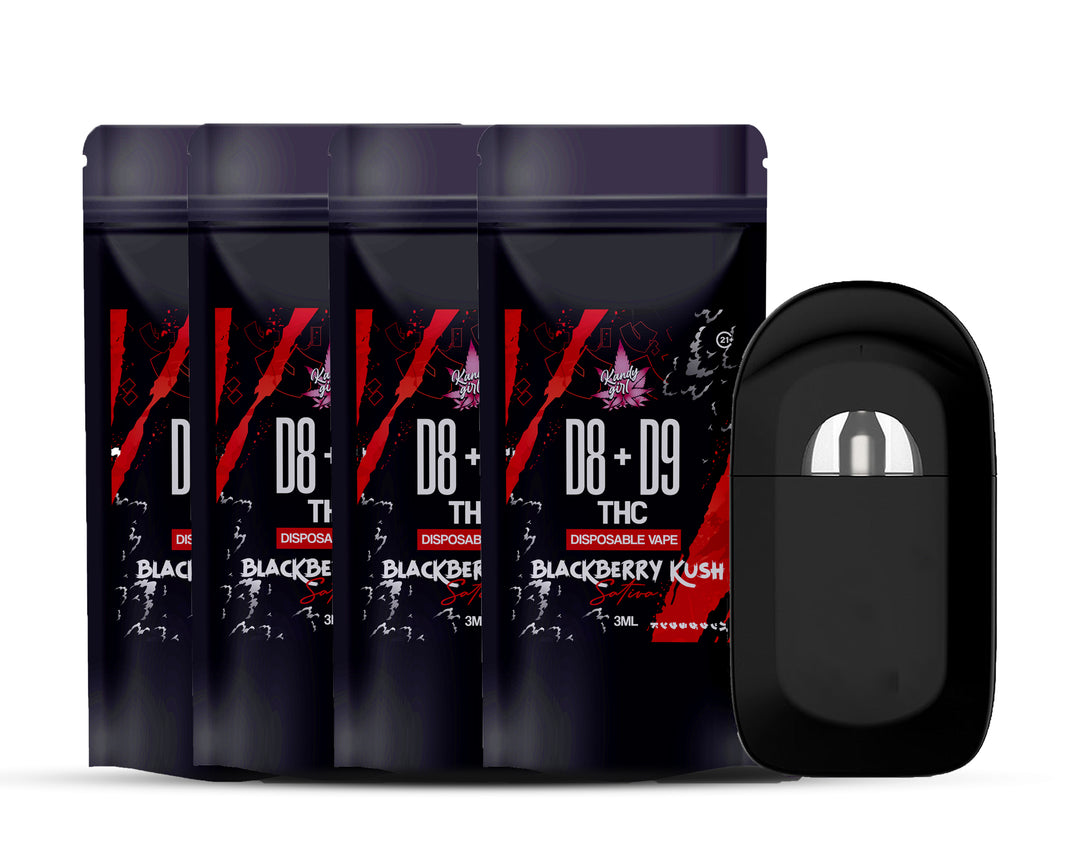3ml disposable d8 + d9 BLACKBERRY KUSH Vapes 4 pack INDICA 3000 PUFFS