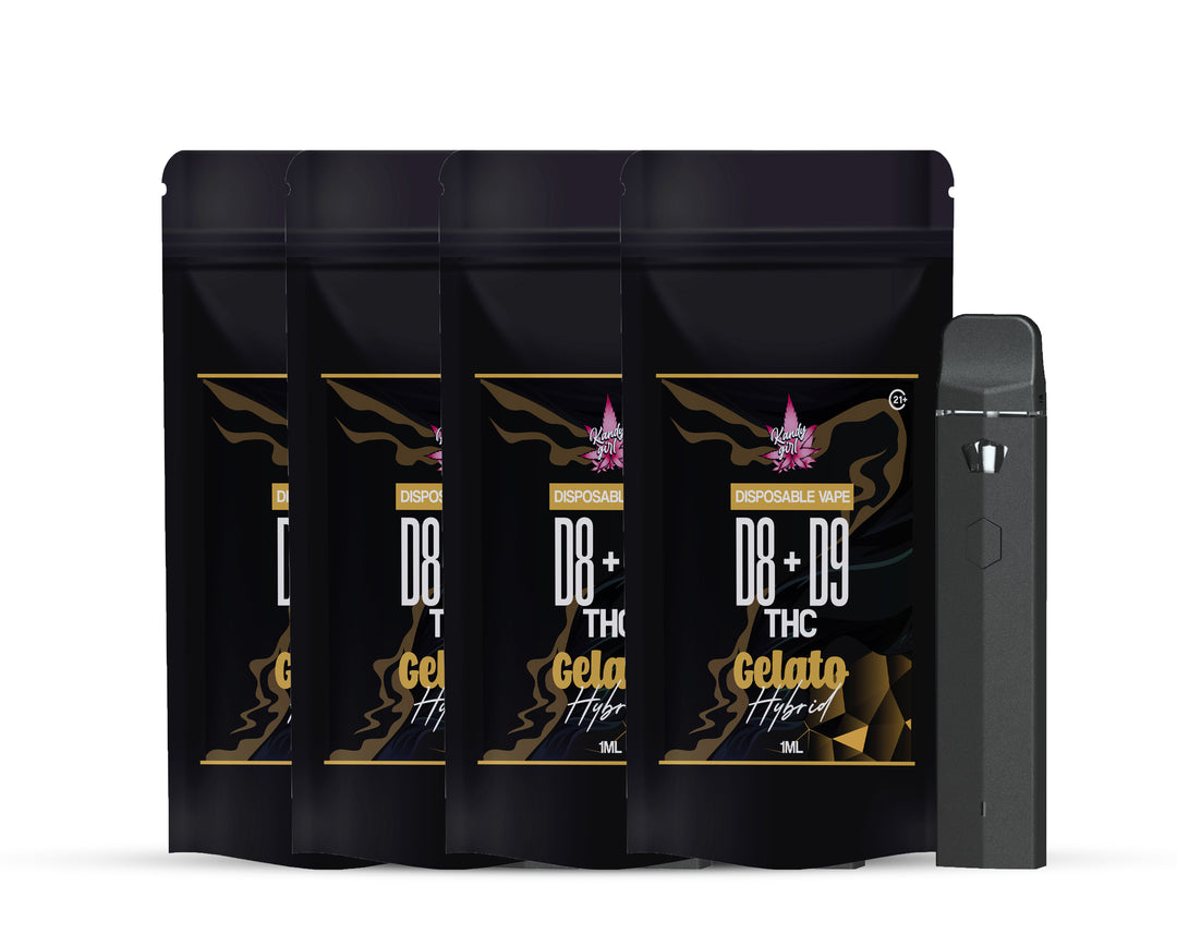 1ml disposable vapes Hybrid d8 + d9 Gelato 4 pack