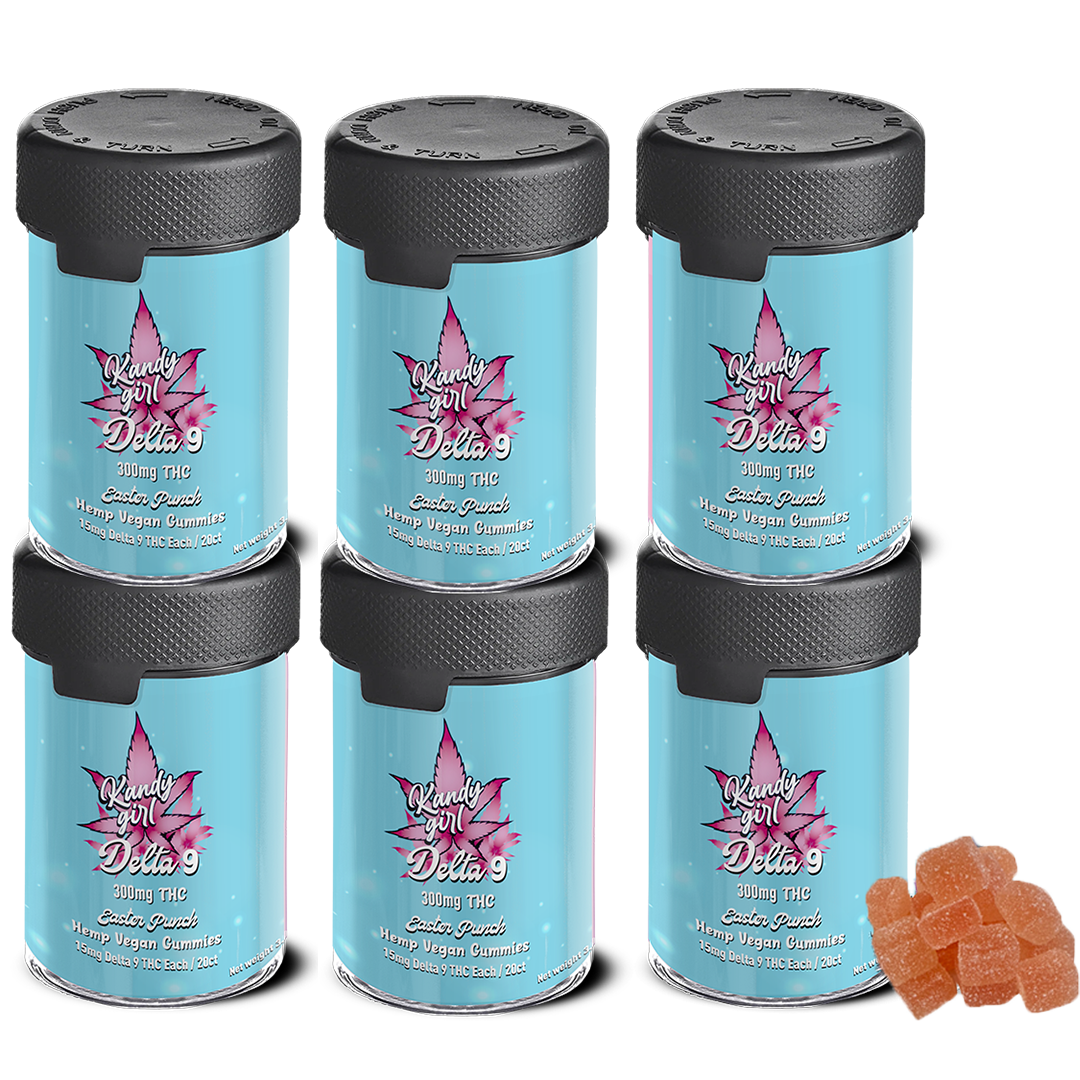NEW EASTER EDITION EASTER PUNCH! Delta 9 THC Gummies - Six Bottle Bundle 1800MG