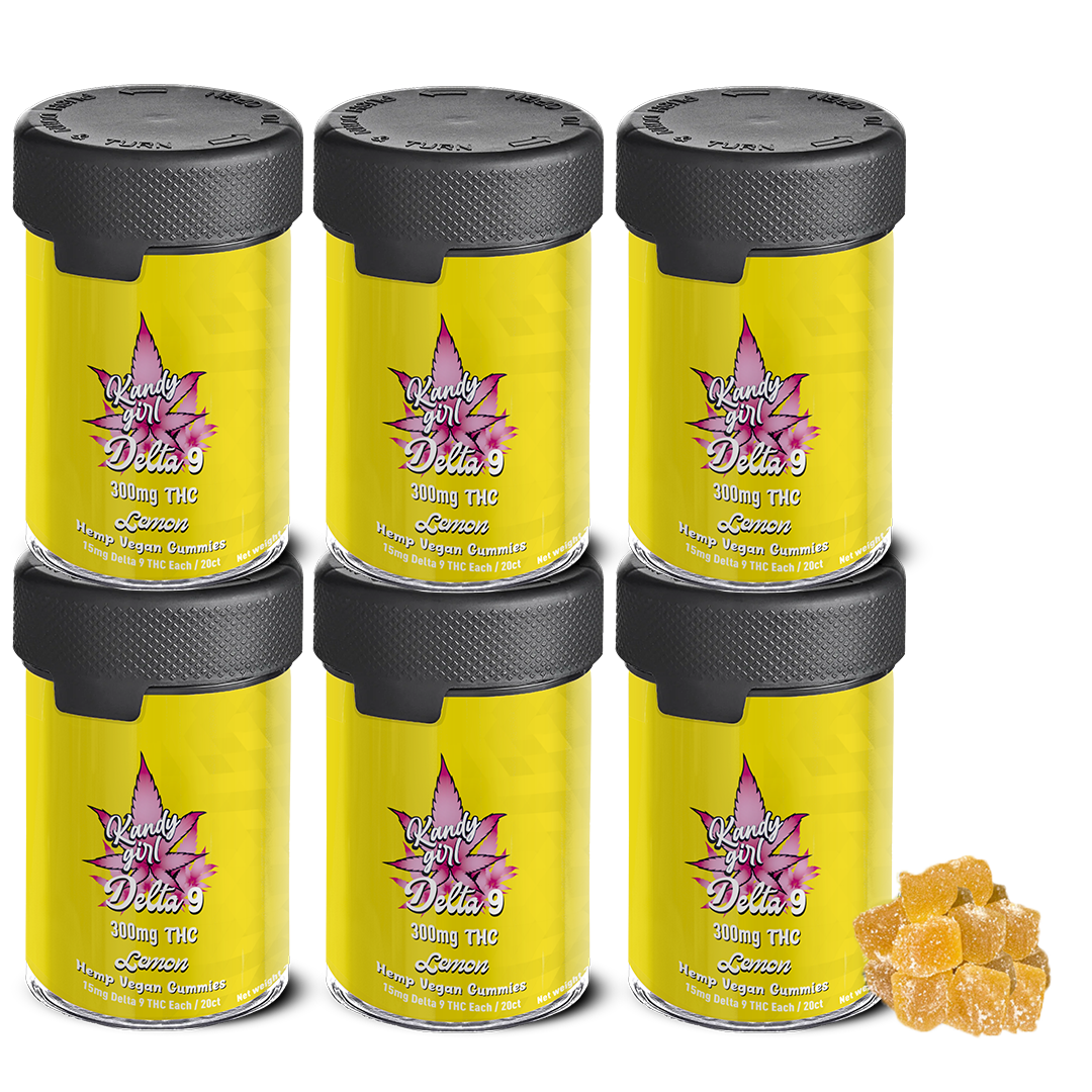 Delta 9 THC Gummies Lemon - Six Bottle Bundle