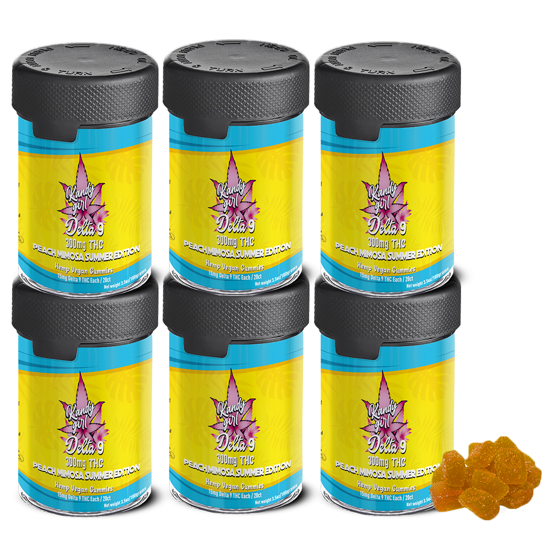 Delta 9 THC SUMMER EDITION PEACH MIMOSA Gummies - Bottle Bundle 1800MG