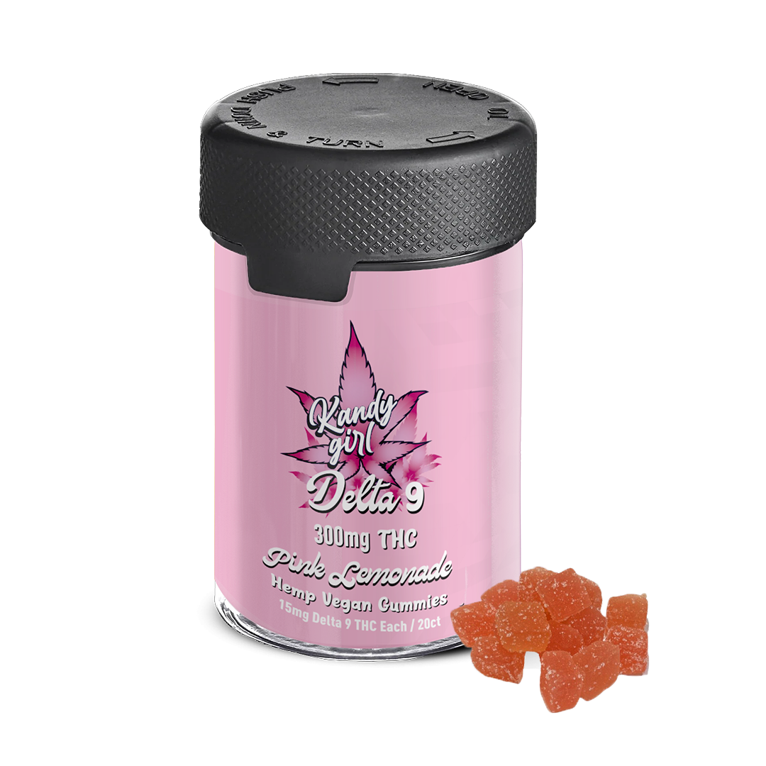 Delta 9 THC Gummies Pink Lemonade 300MG