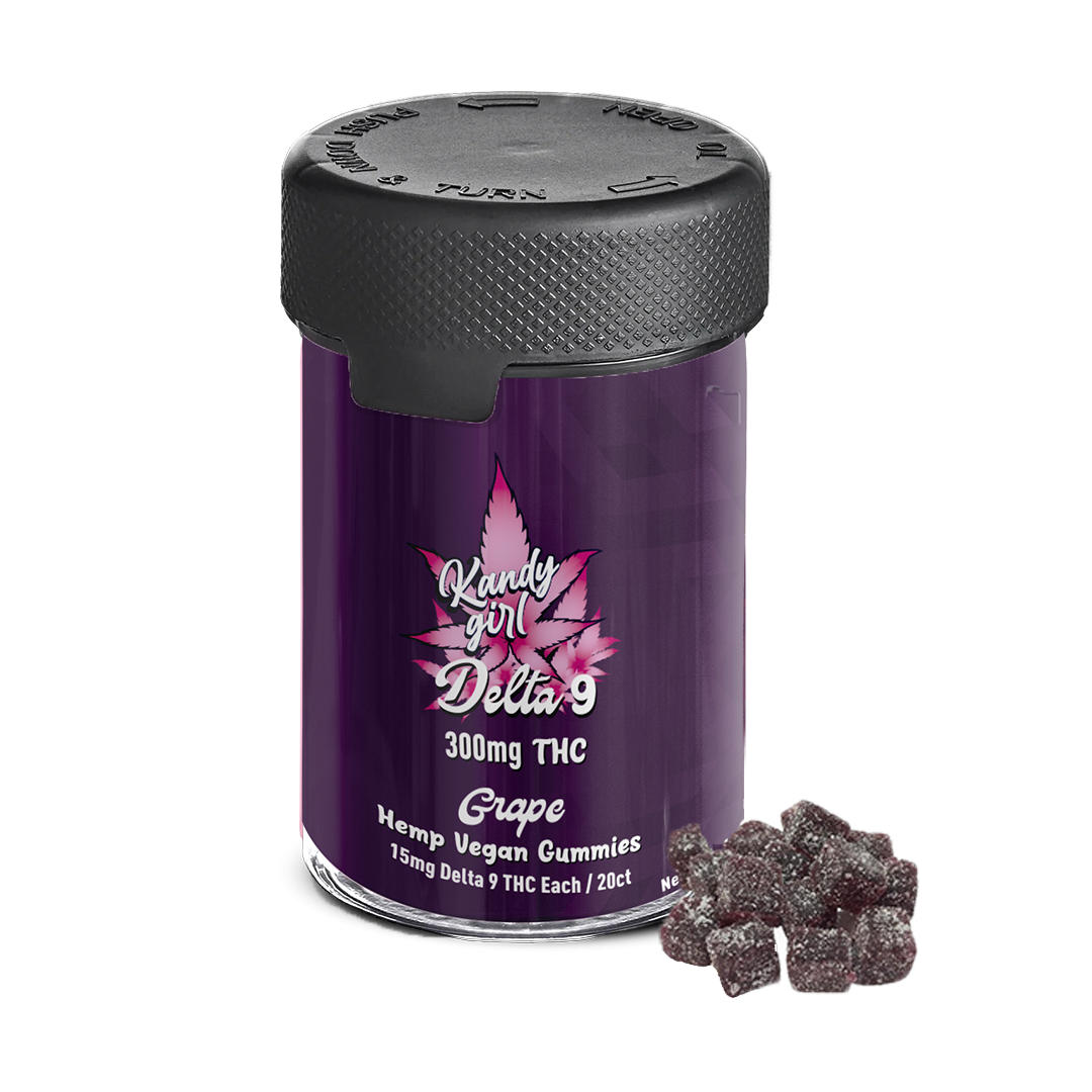 Delta 9 THC Gummies Vegan Grape 300MG