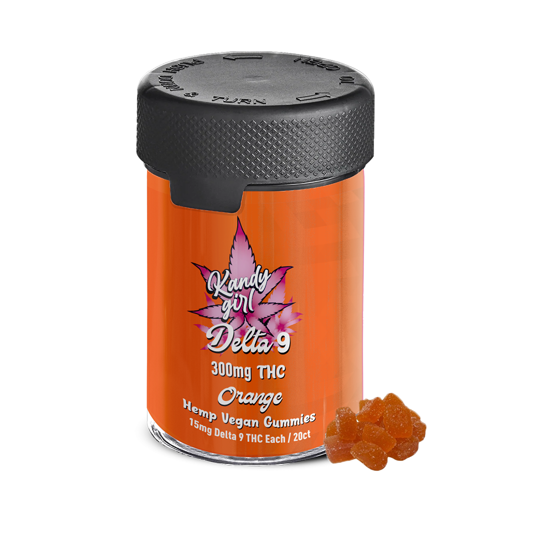 Delta 9 THC Gummies Vegan Orange 300mg