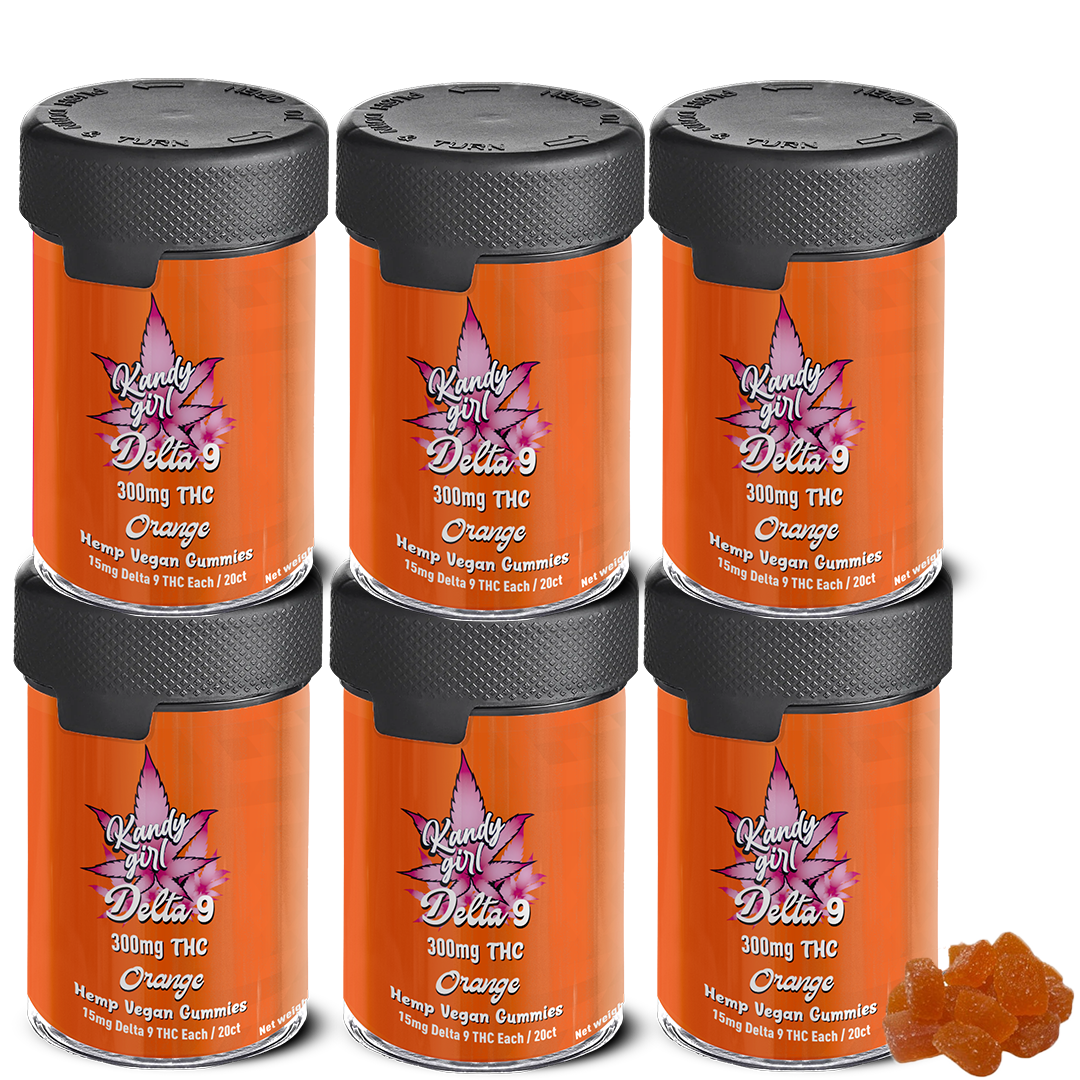 New Formulation Delta 9 THC Gummies 6 Bottle Bundle -Orange