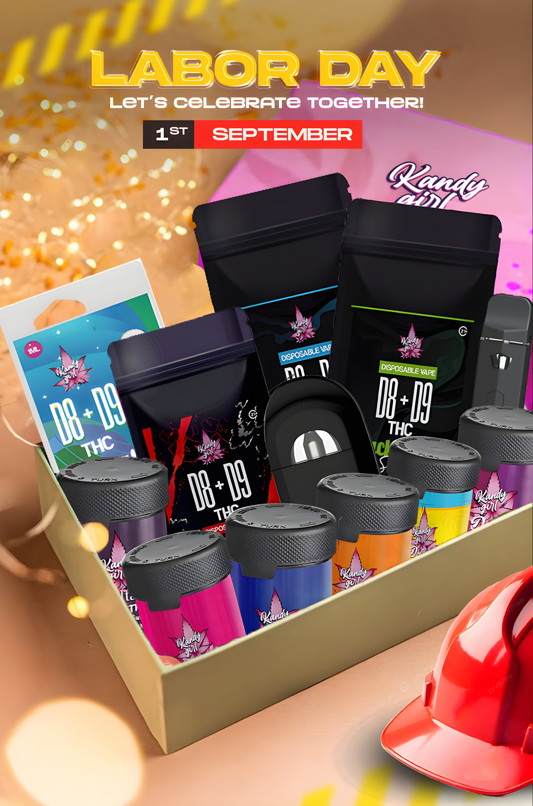 LABOR DAY TRAY 10-ITEMS GUMMIES + VAPES! MEGA DEAL!