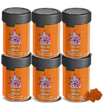Delta 9 THC Gummies Mango - Six Bottle Bundle