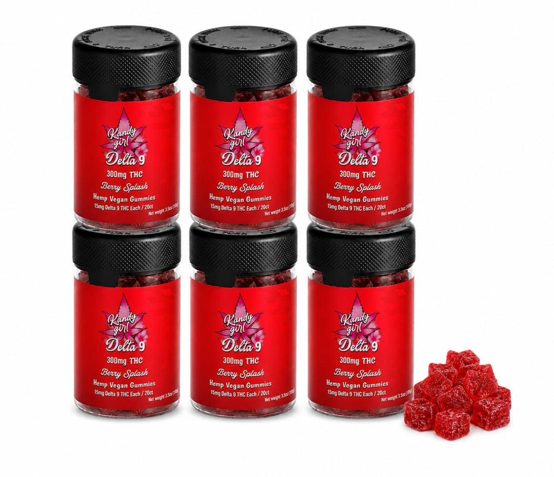 Delta 9 THC Gummies SIX BOTTLE BUNDLE BERRY SPLASH