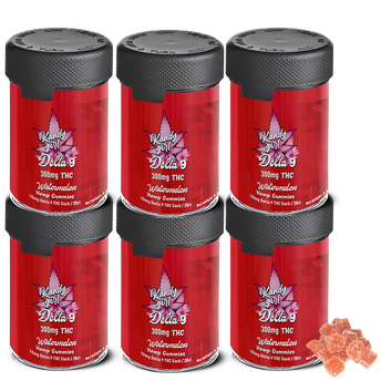 Delta 9 THC Gummies Watermelon VEGAN- Six Bottle Bundle