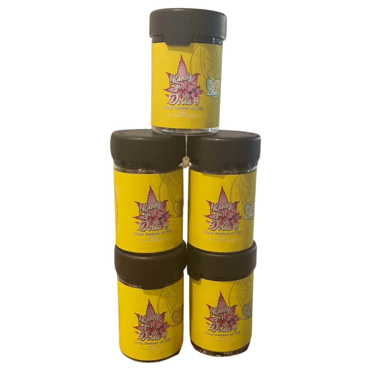 Delta 9 THC Gummies Lemon - Five Bottle Bundle (1500mg THC Total)